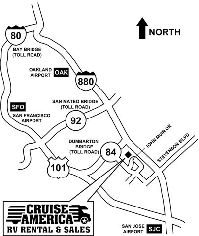 Cruise America locations - San Francisco