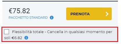 Come aggiungere la Cancellazione Completamente Flessibile alla prenotazione
